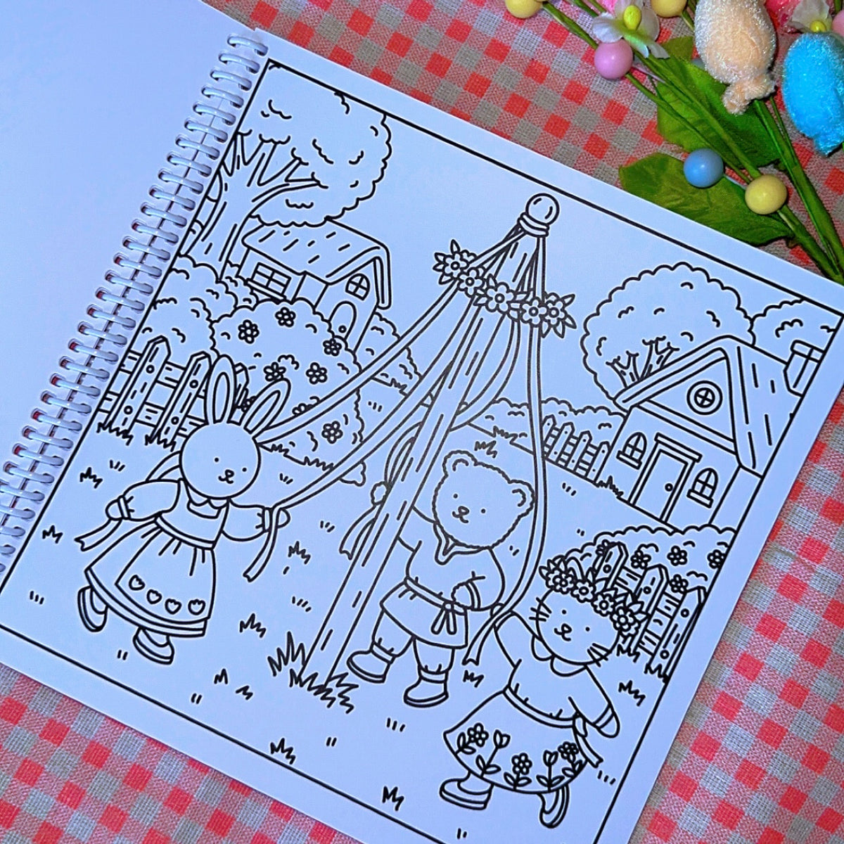 Hello Spring Cardstock colouring book 🌸