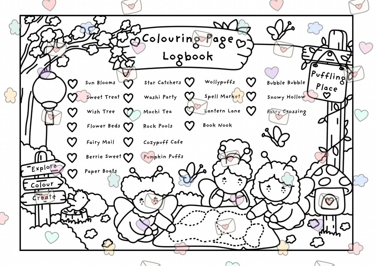 The Pufflings Vol.1 DIGITAL Book (BLACK LINES)