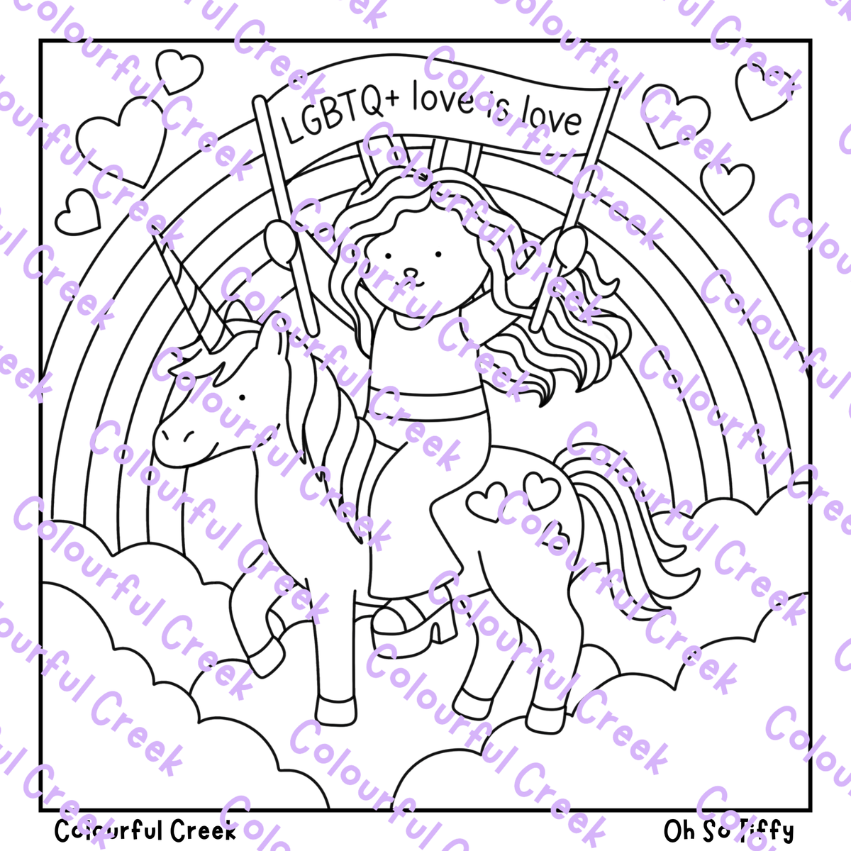 🌈✨ FREE PRIDE MONTH COLOURING PAGE ✨🌈