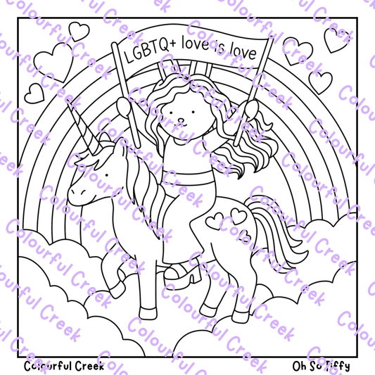 🌈✨ FREE PRIDE MONTH COLOURING PAGE ✨🌈