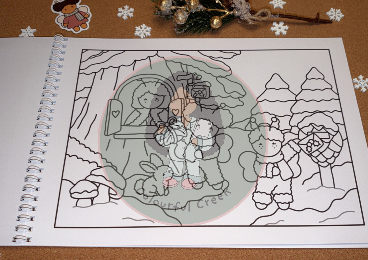 The Winter Welcome — Digital Colouring Book