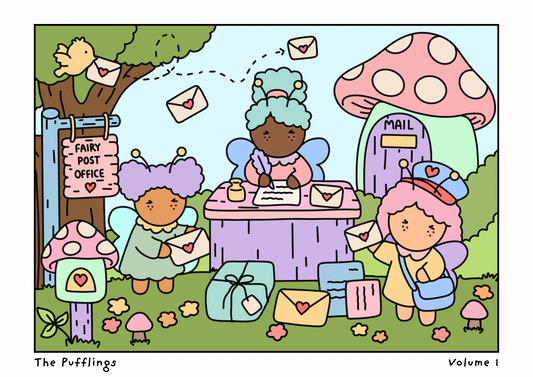 The Pufflings Vol.1 DIGITAL Book (BLACK LINES)